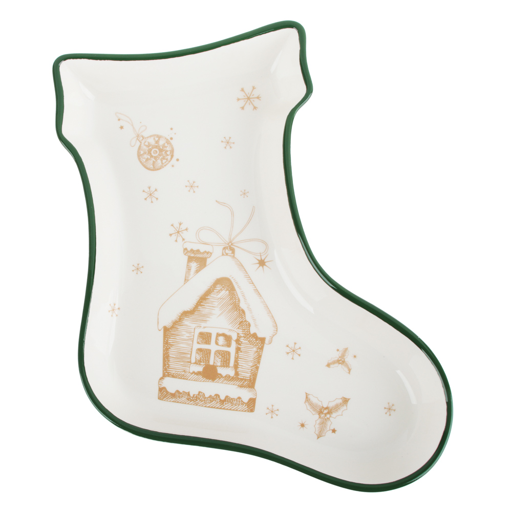 MILLIMI Пряничный домик Блюдо в форме сапожка 25,5х19,5х3,5см, керамика, арт.№ 820-132