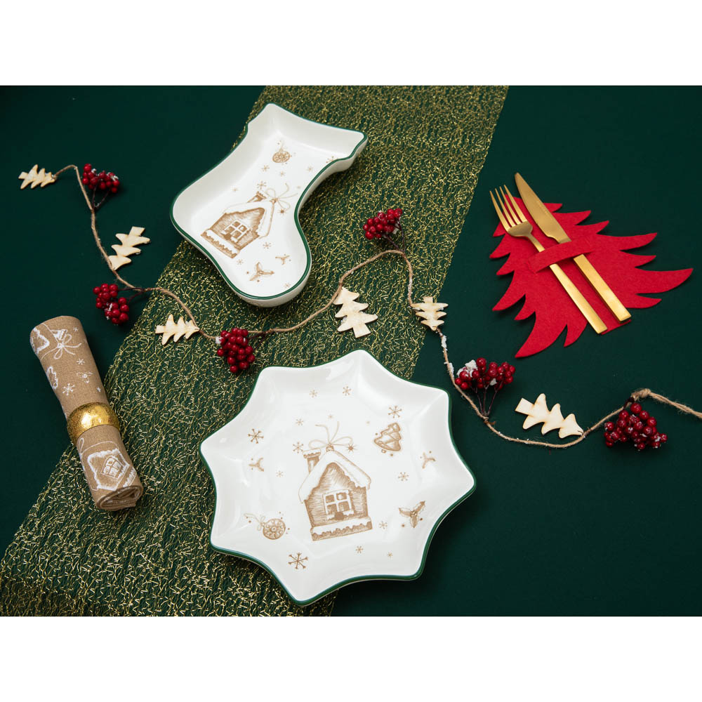 MILLIMI Пряничный домик Блюдо в форме сапожка 25,5х19,5х3,5см, керамика, арт.№ 820-132