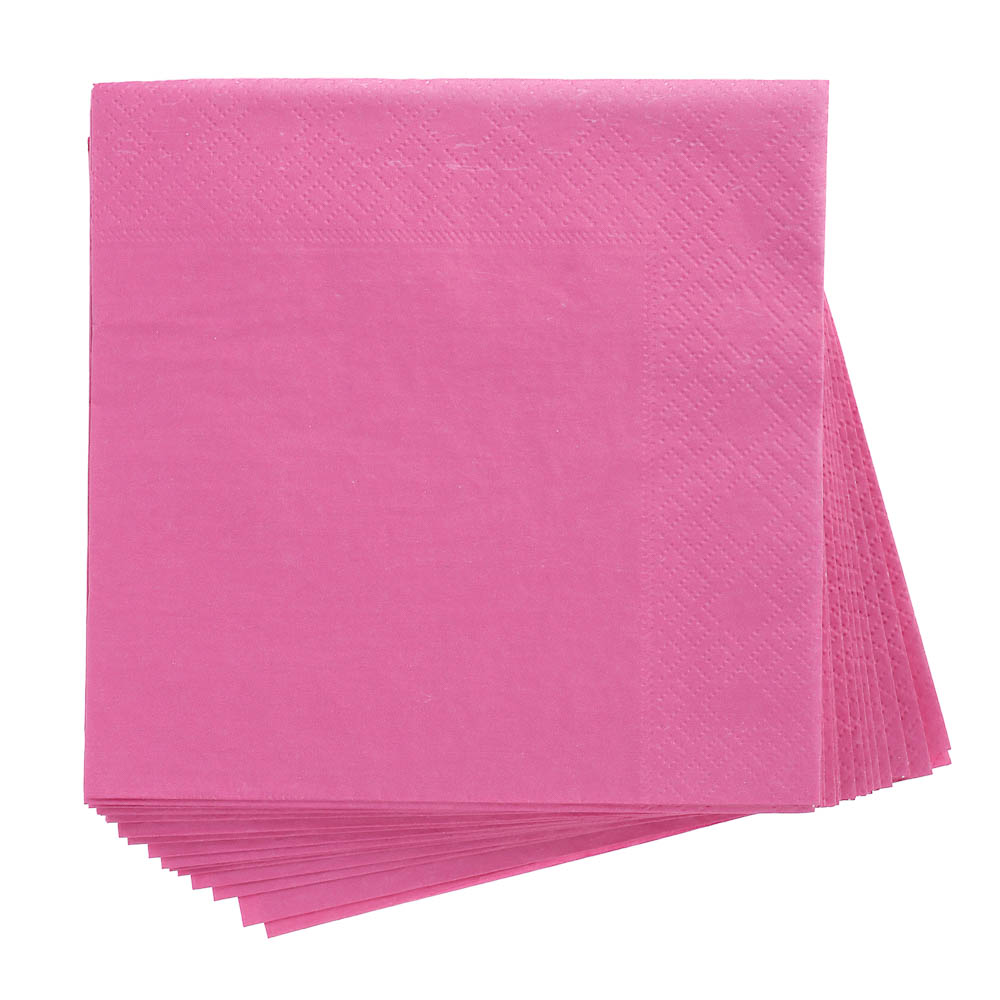 Салфетки бумажные Лилия Желтый/Розовый, 33х33см, 2 слоя, 20л, арт.№ 912-035