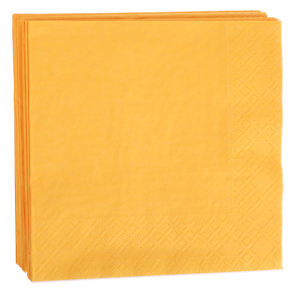 Салфетки бумажные Лилия Желтый/Розовый, 33х33см, 2 слоя, 20л, арт.№ 912-035