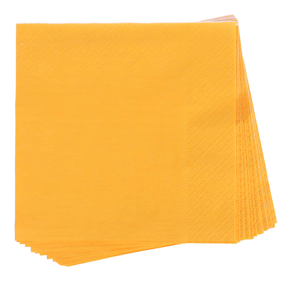 Салфетки бумажные Лилия Желтый/Розовый, 33х33см, 2 слоя, 20л, арт.№ 912-035