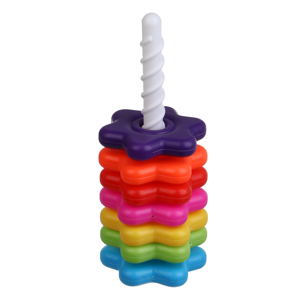 Развивающая игрушка пирамидка "Шестерёнки" 8 деталей, PE, арт.№ 270-061