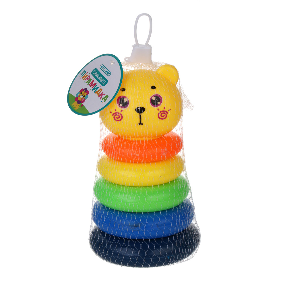 Развивающая пирамидка ИГРОЛЕНД, PP, 17,5х10х10см, арт.№ 270-063