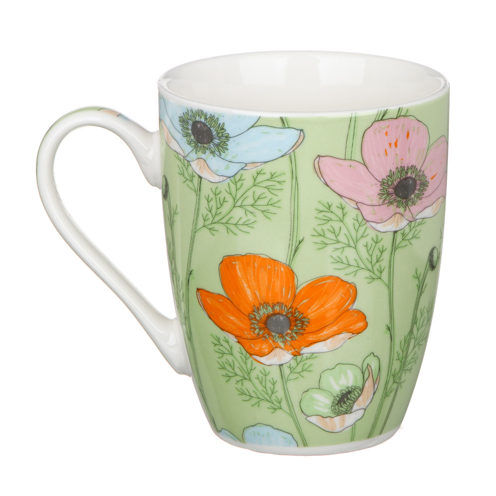 Кружка 350мл, фарфор, "Маки", 4 дизайна, арт.№ 806-343