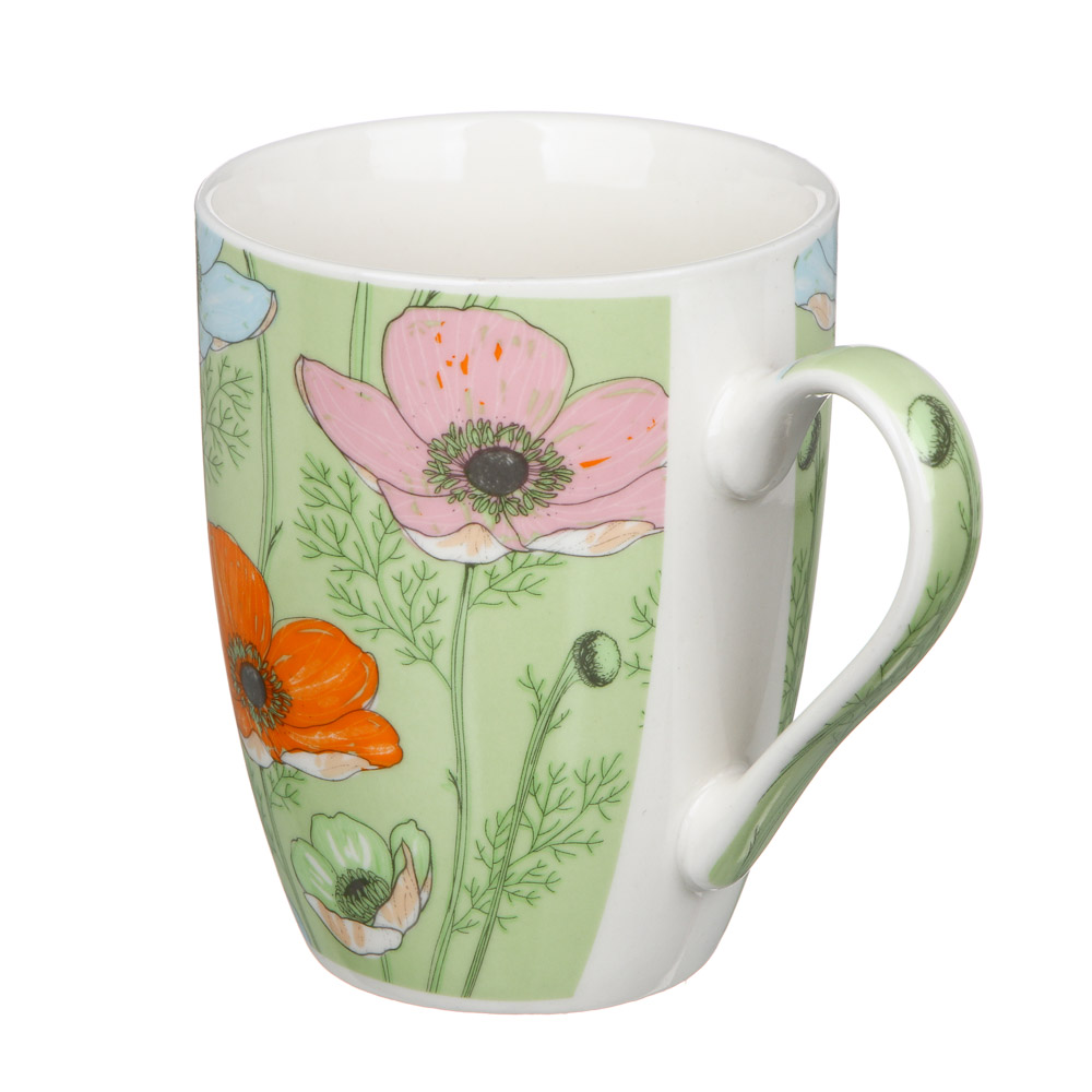 Кружка 350мл, фарфор, "Маки", 4 дизайна, арт.№ 806-343