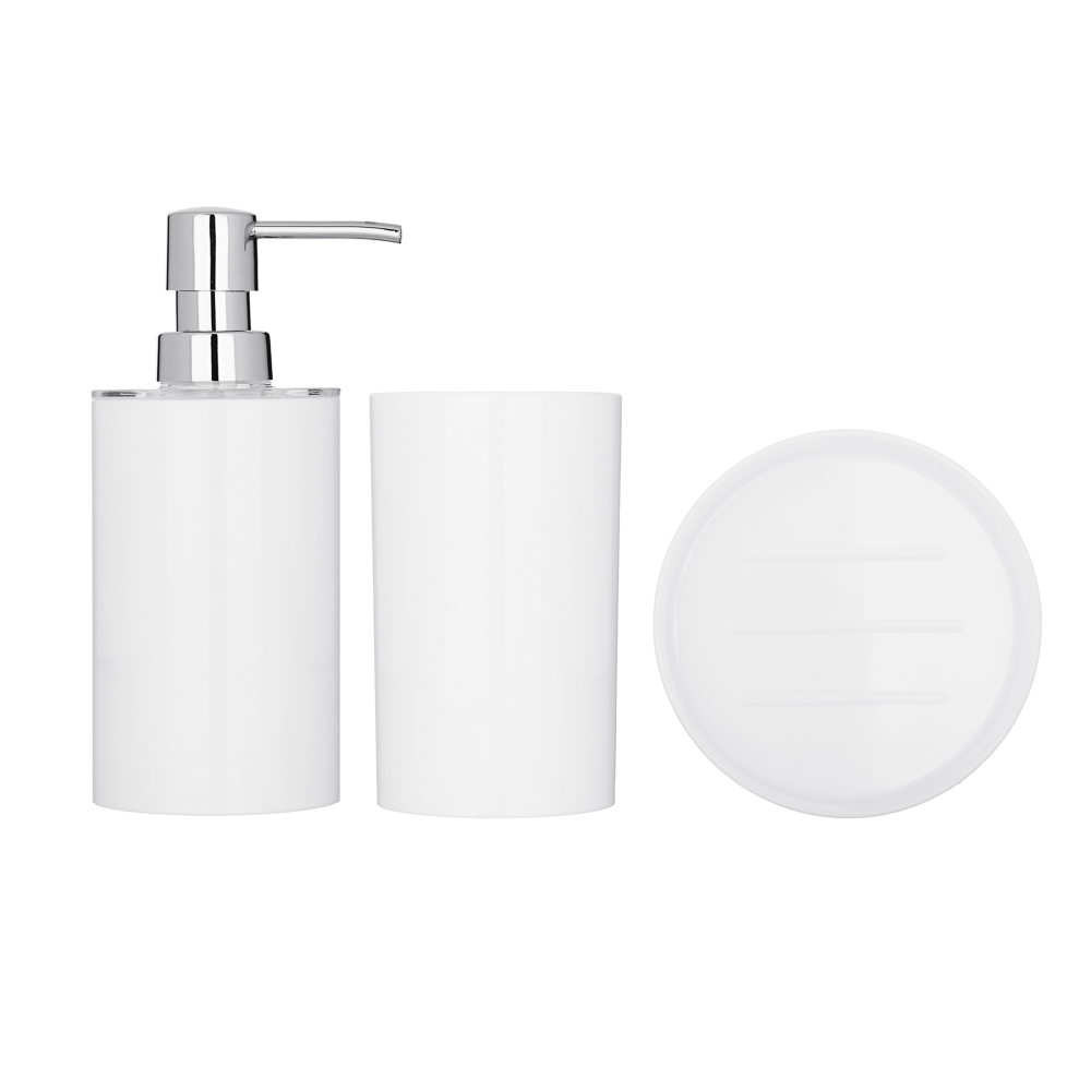 VETTA Набор для ванной "Глянец", 3 предмета, пластик, 2 цвета, арт.№ 463-982