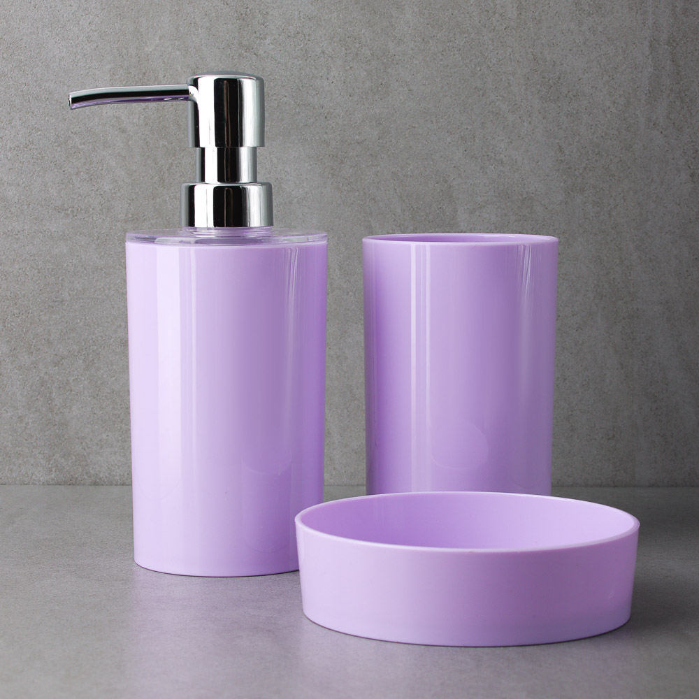 VETTA Набор для ванной "Глянец", 3 предмета, пластик, 2 цвета, арт.№ 463-982