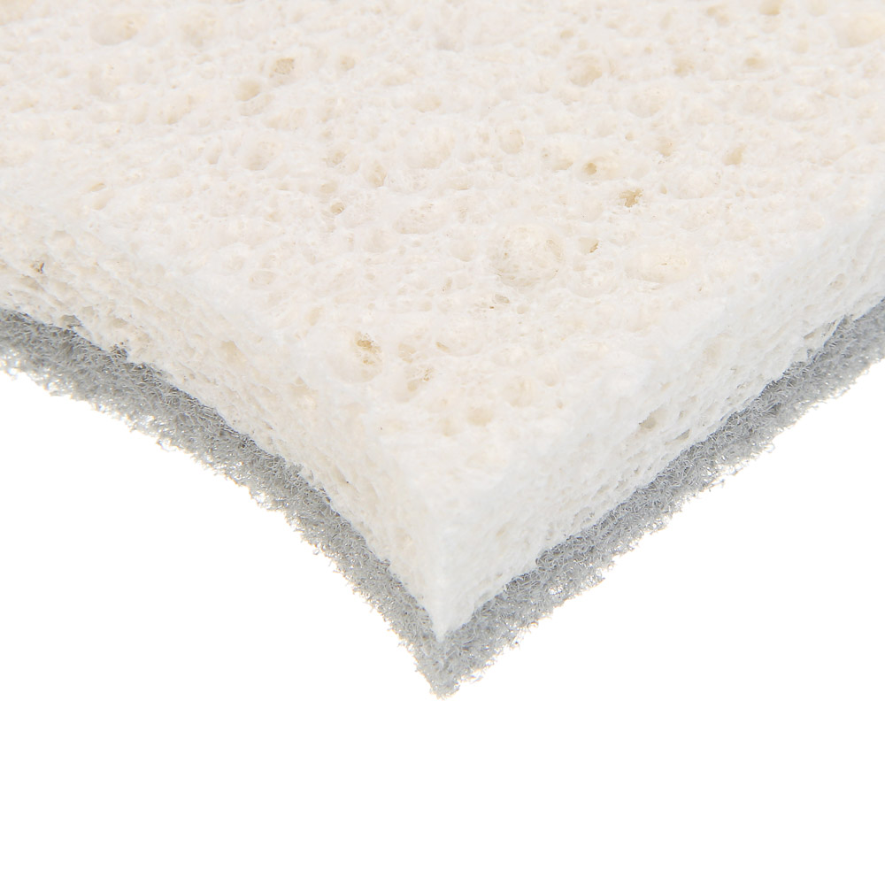 Набор губок из древесной целлюлозы 2 шт., тм VETTA, 11х6,3х1,5 см, древесная целлюлоза, полиэстер, арт.№ 441-283