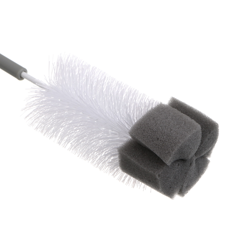 Ерш бутылочный тм VETTA, 29х5х5см, пластик, поролон, металл, цвет серый, арт.№ 441-284