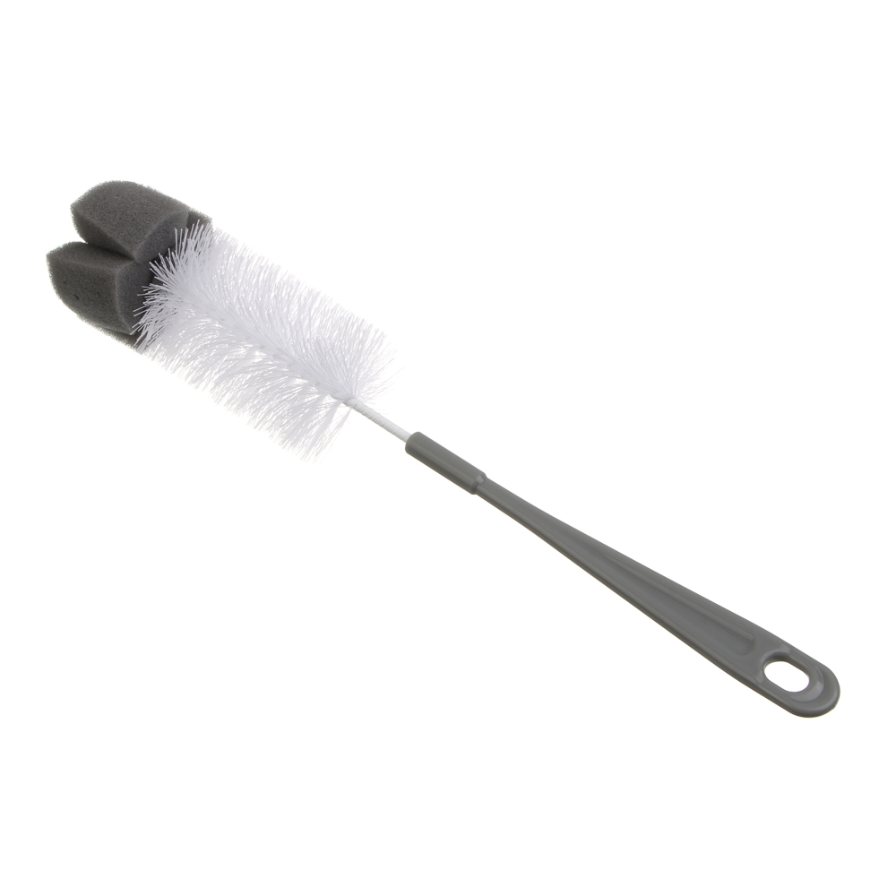 Ерш бутылочный тм VETTA, 29х5х5см, пластик, поролон, металл, цвет серый, арт.№ 441-284