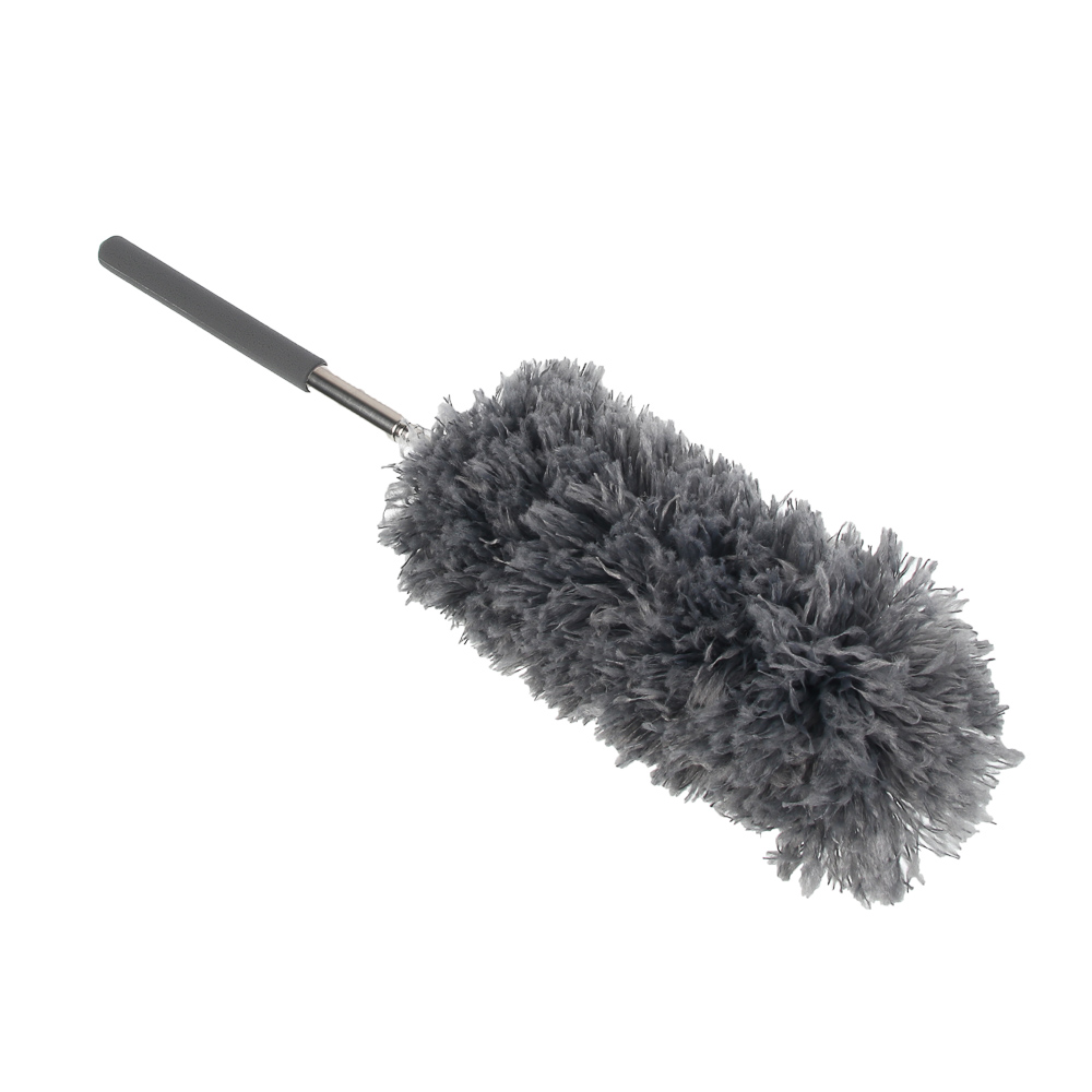 Сметка для удаления пыли телескопическая тм VETTA, 35-80 см, пластик, микрофибра 17 см, цвет серый, арт.№ 445-431