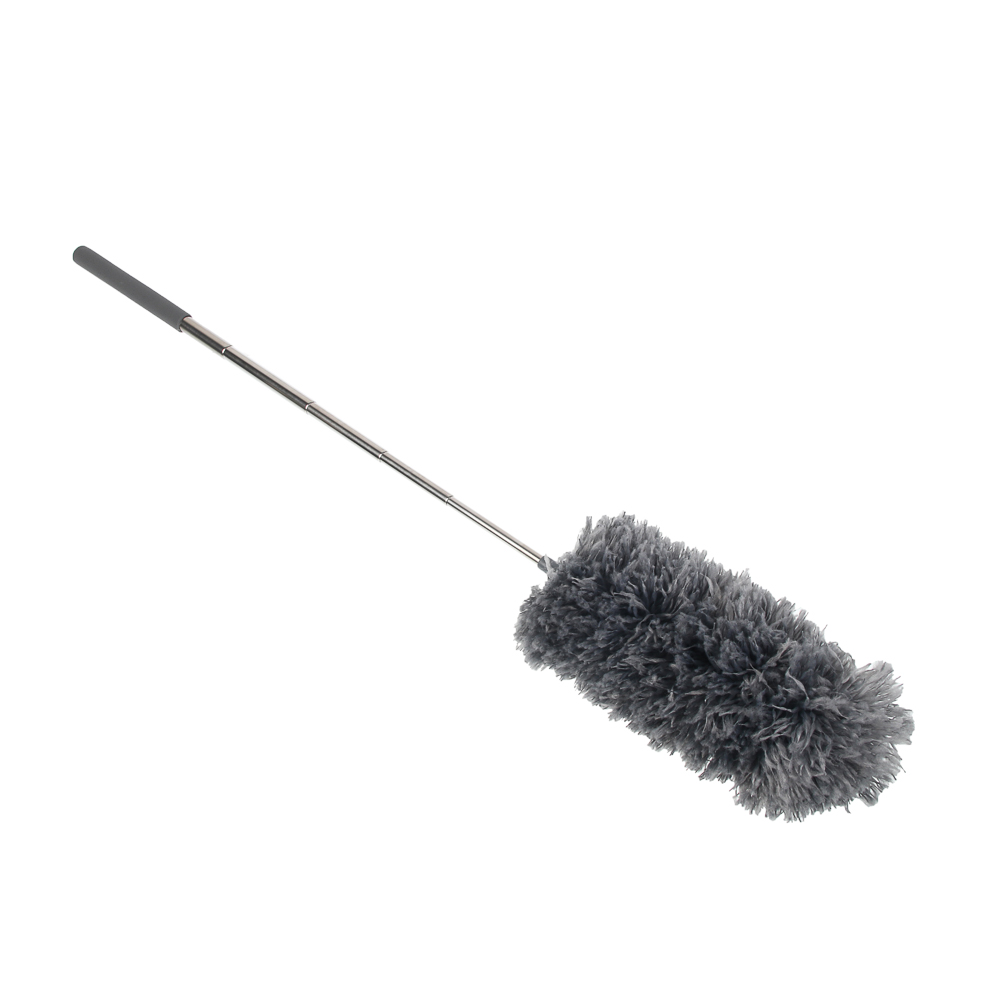 Сметка для удаления пыли телескопическая тм VETTA, 35-80 см, пластик, микрофибра 17 см, цвет серый, арт.№ 445-431