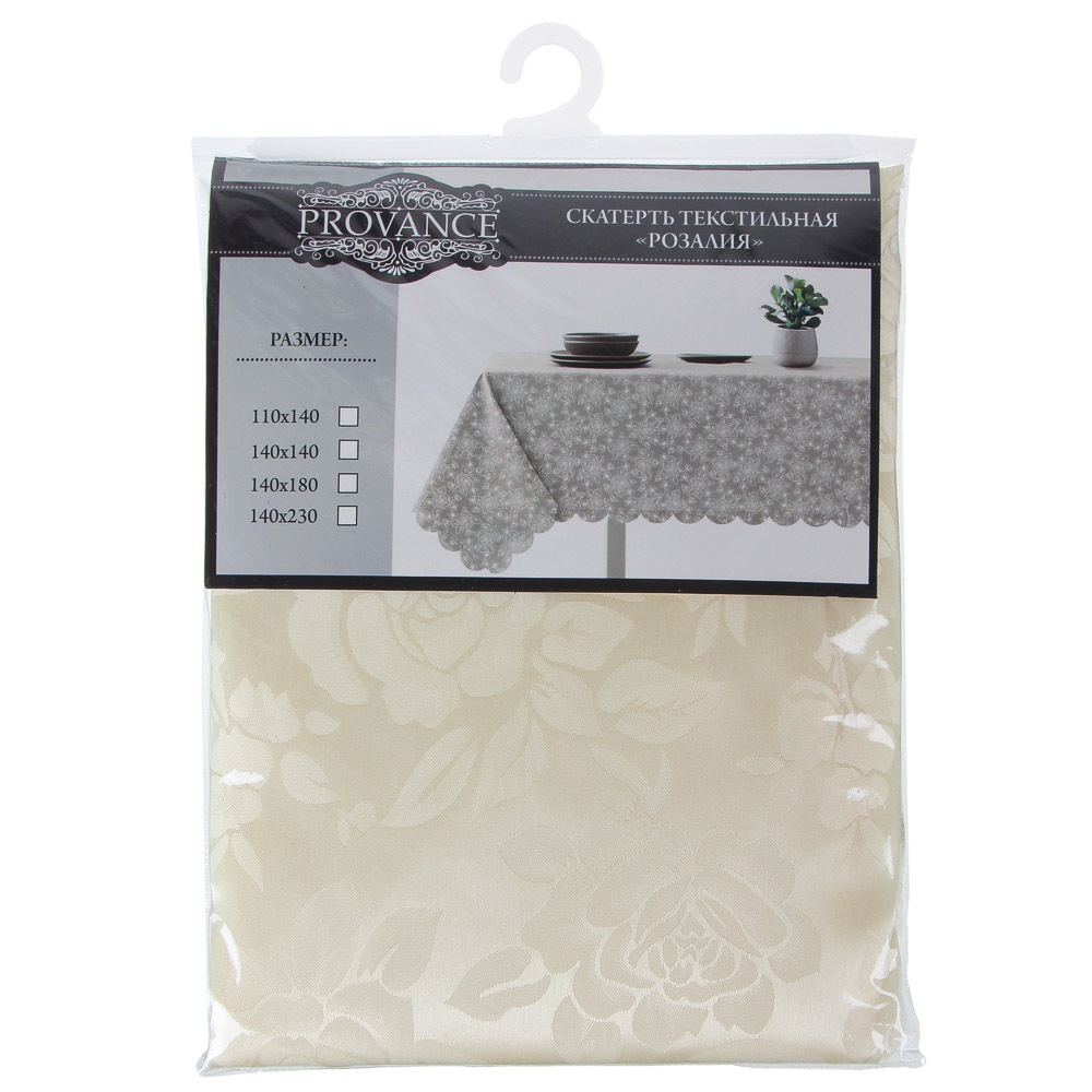 PROVANCE Скатерть текстильная "Розалия", 140x230см, 100% ПЭ, 2 цвета, арт.№ 435-077