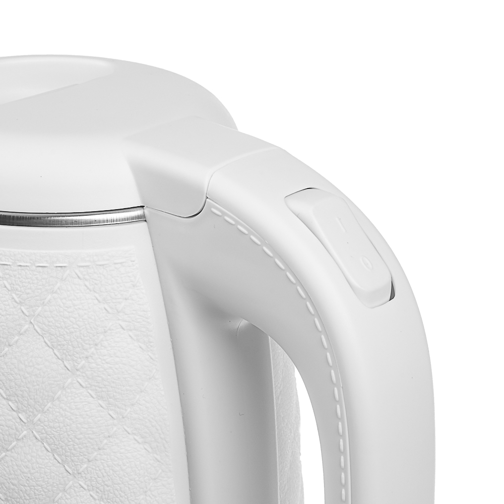 LEBEN Чайник электрический, 1,8 л, 1500 Вт, нержавеющая сталь, пластик, белый, арт.№ 291-121