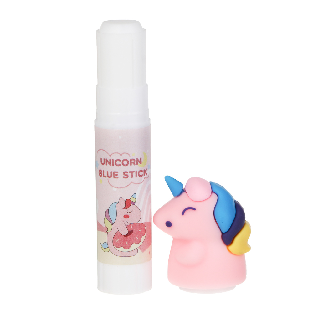 Клей-карандаш 9гр PVA, "Единорожка", 3 дизайна, шоу-бокс, арт.№ 532-098