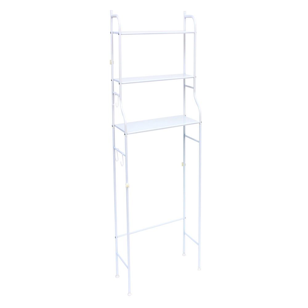 VETTA Стеллаж с полками над унитазом, металл, 47x26x152см, 2 цвета (чёрный, белый), арт.№ 465-215