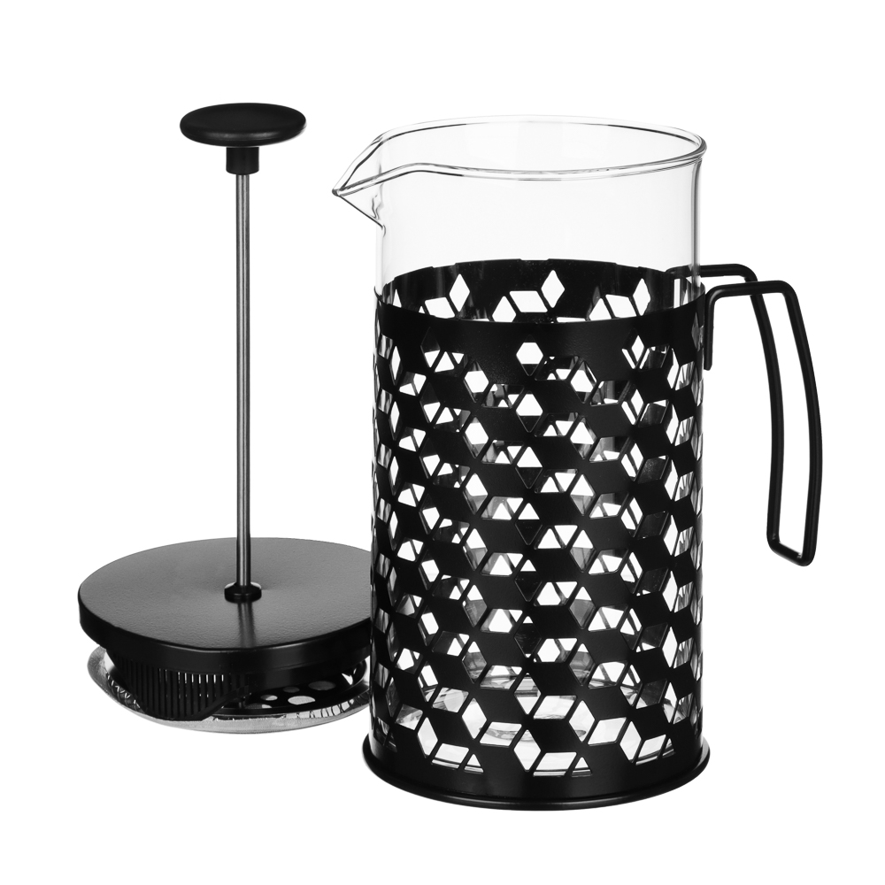 SATOSHI Нера Френч-пресс 600мл, жаропрочное стекло, нерж.сталь, арт.№ 850-002