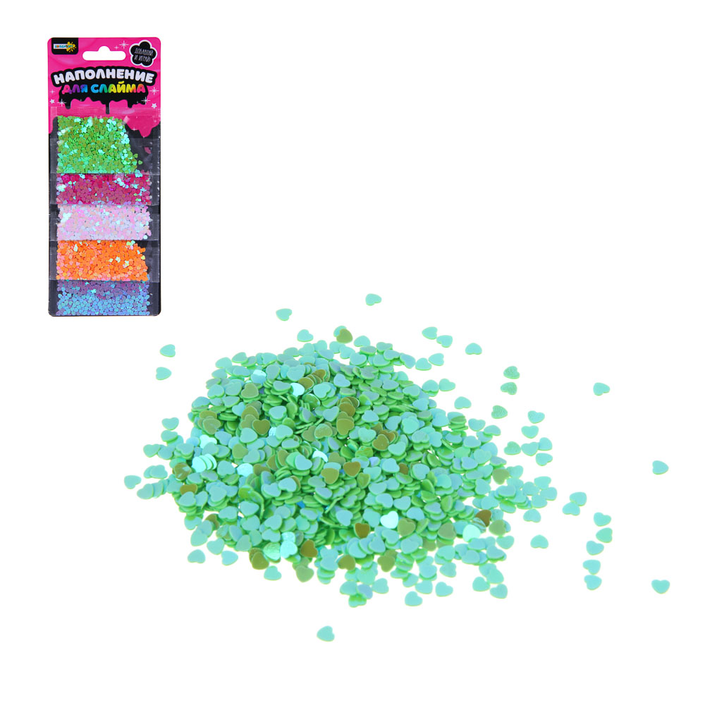 ХОББИХИТ Набор блесток и пайеток "Наполнение для слаймов", 20,5х8х0,5см, 3 дизайна, арт.№ 283-013