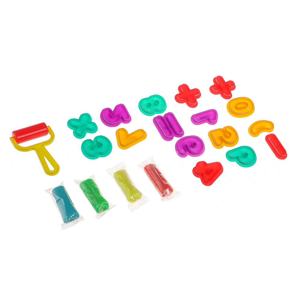 ХОББИХИТ Набор для лепки с формочками, полимер, ABS, 17х21х4см, 4 дизайна, арт.№ 289-001