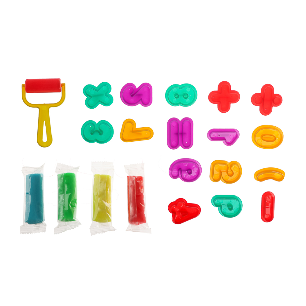 ХОББИХИТ Набор для лепки с формочками, полимер, ABS, 17х21х4см, 4 дизайна, арт.№ 289-001