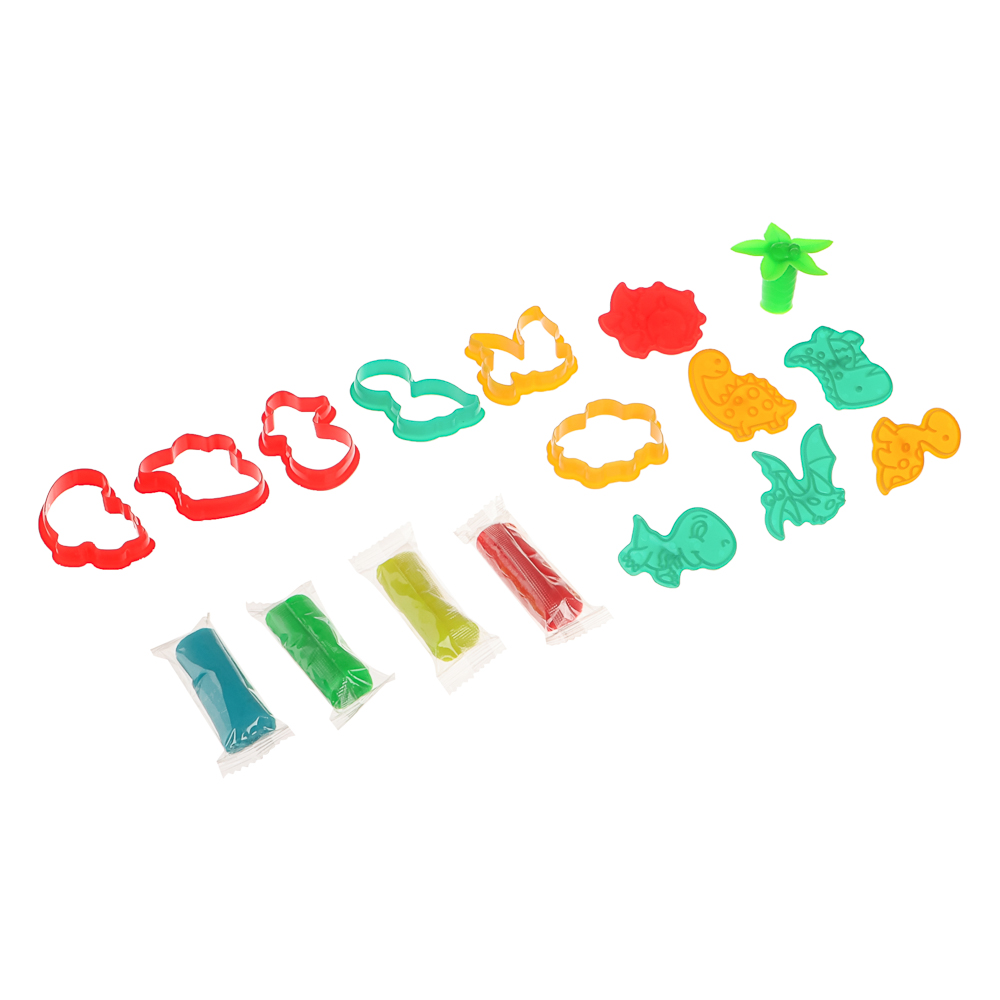 ХОББИХИТ Набор для лепки с формочками, полимер, ABS, 17х21х4см, 4 дизайна, арт.№ 289-001