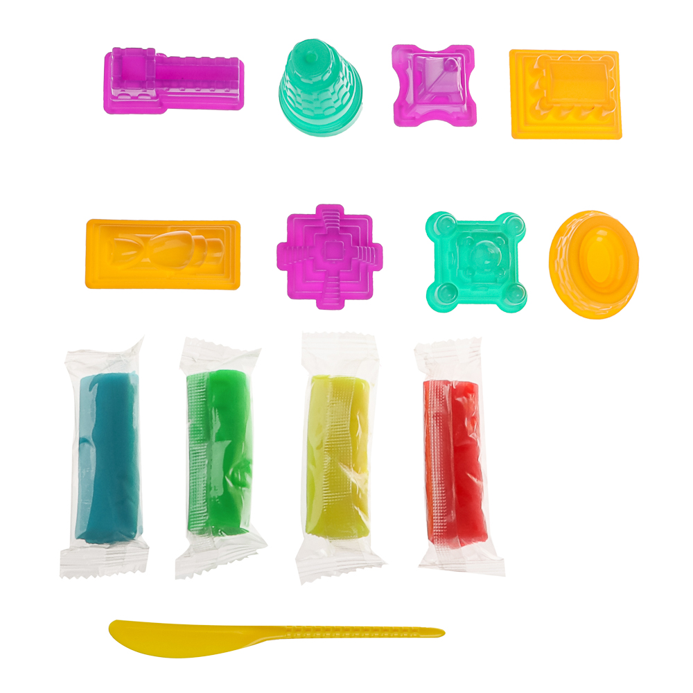 ХОББИХИТ Набор для лепки с формочками, полимер, ABS, 17х21х4см, 4 дизайна, арт.№ 289-001