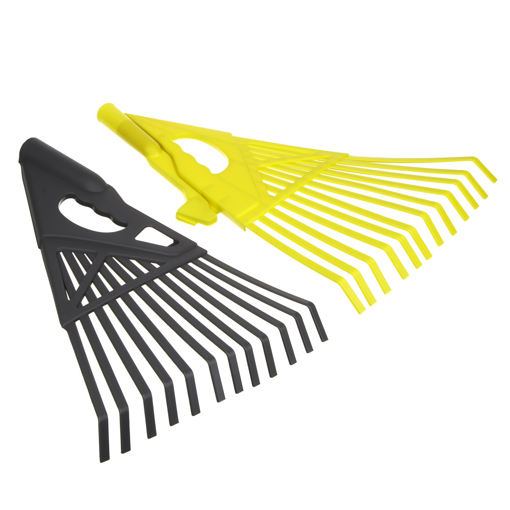 INBLOOM Грабли садовые 2 в 1, 24 зубьев, 53х46см, PP, арт.№ 187-002