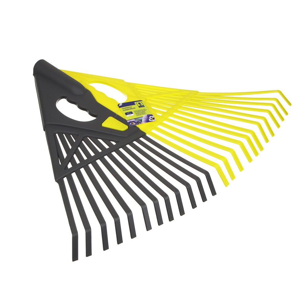 INBLOOM Грабли садовые 2 в 1, 24 зубьев, 53х46см, PP, арт.№ 187-002