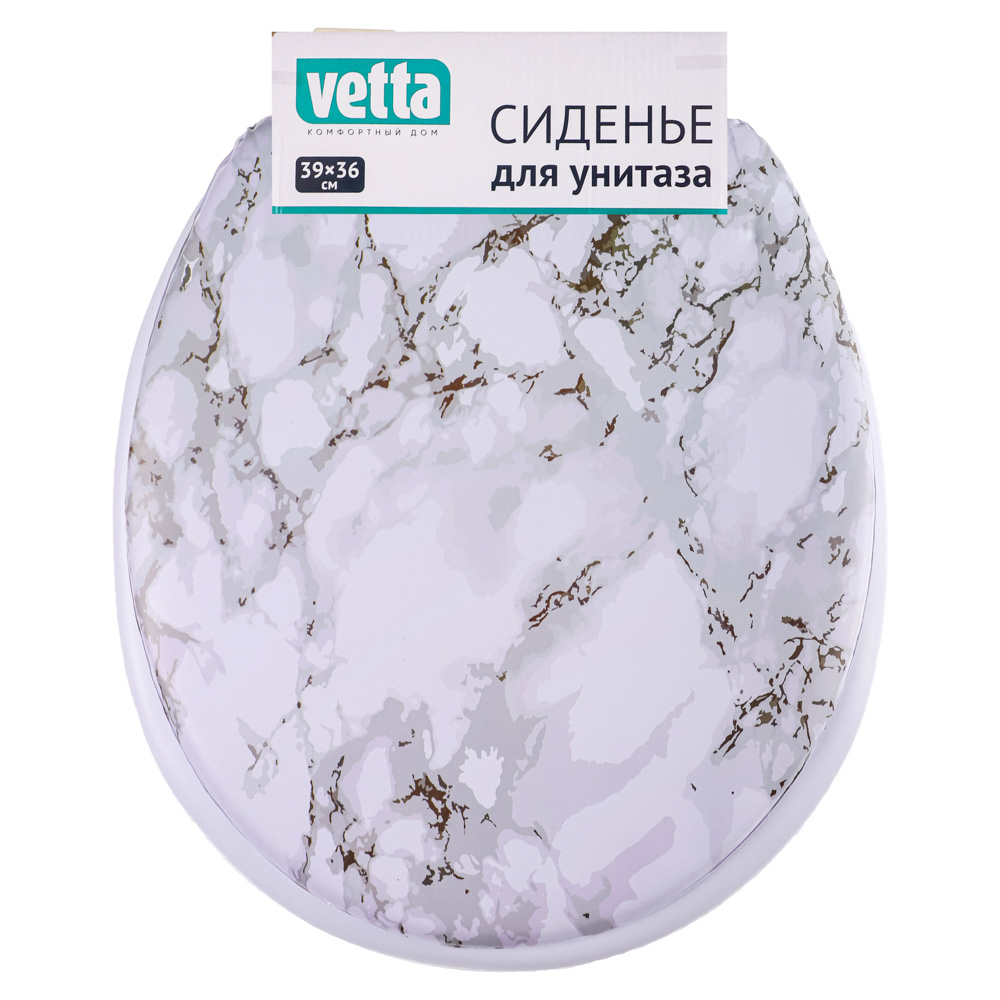 VETTA Сиденье для унитаза ПВХ, поролон, 39x36см, 2 дизайна, арт.№ 571-136