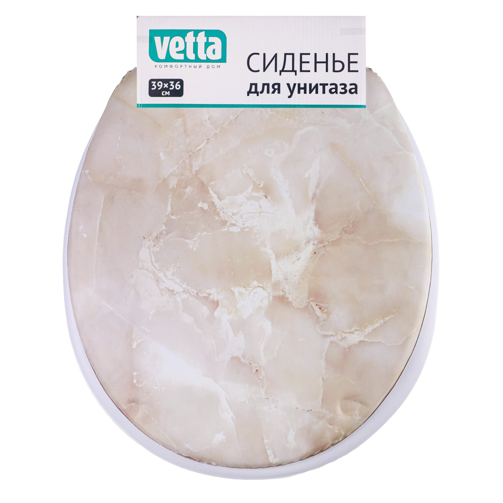VETTA Сиденье для унитаза ПВХ, поролон, 39x36см, 2 дизайна, арт.№ 571-136