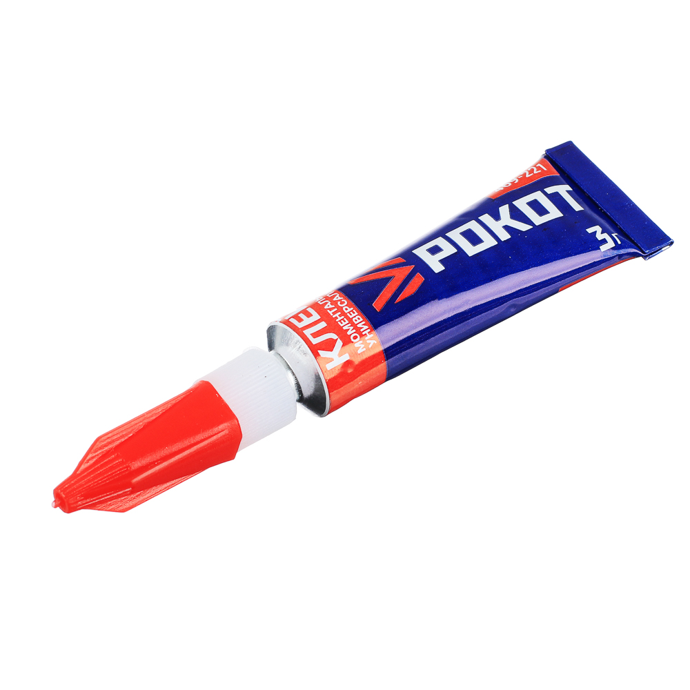 РОКОТ Клей моментальный, универсальный 3г, в индивидуальном блистере, прозрачный, арт.№ 469-221