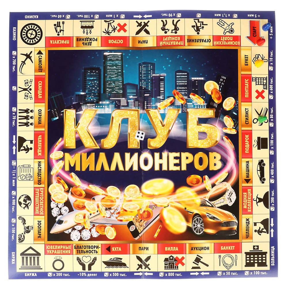 Игра настольная экономическая «Клуб миллионеров», арт.№ 538-061