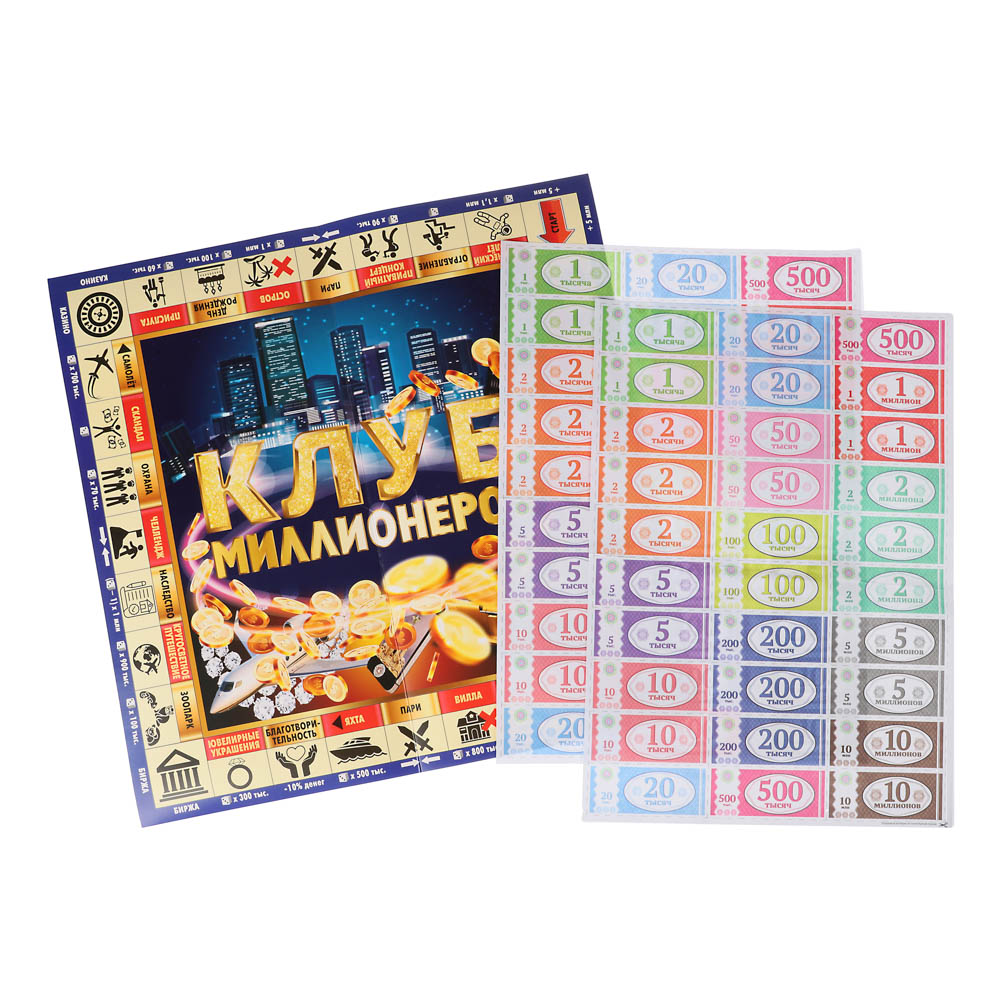 Игра настольная экономическая «Клуб миллионеров», арт.№ 538-061
