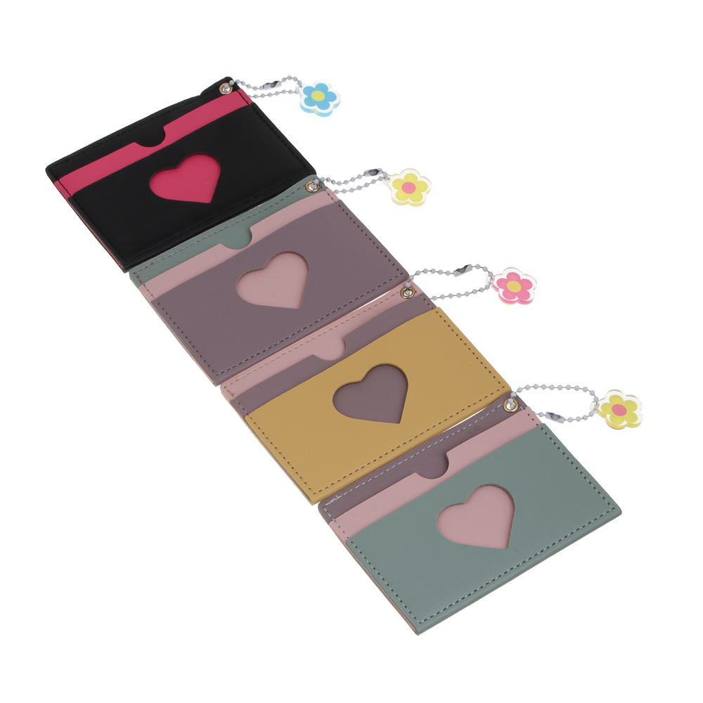 Кардхолдер с окном 3 отделения тм ЮL Sweet Heart, ПВХ, 10,5х7,5см, 4 цвета, С394-1Н, арт.№ 303-067