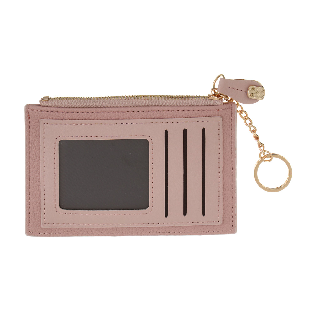 Кардхолдер для карт и купюр на цепочке 4 слота тм ЮL Drop , ПУ, металл, 13,5х9см, 3 цвета, С344-11, арт.№ 303-068