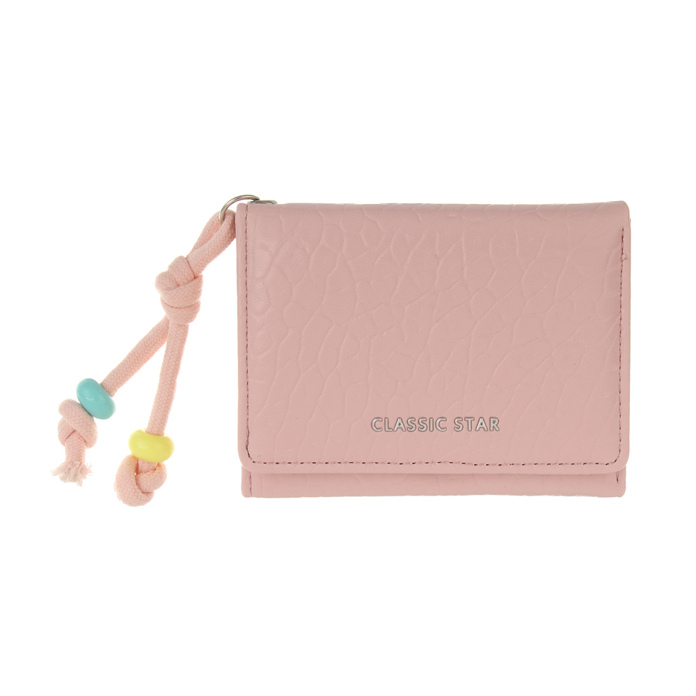 Кошелек для карт и купюр 9 отделений с декором тм ЮL Star, ПУ, металл, 10,5х8х2см, 3 цвета, С572-006, арт.№ 303-070