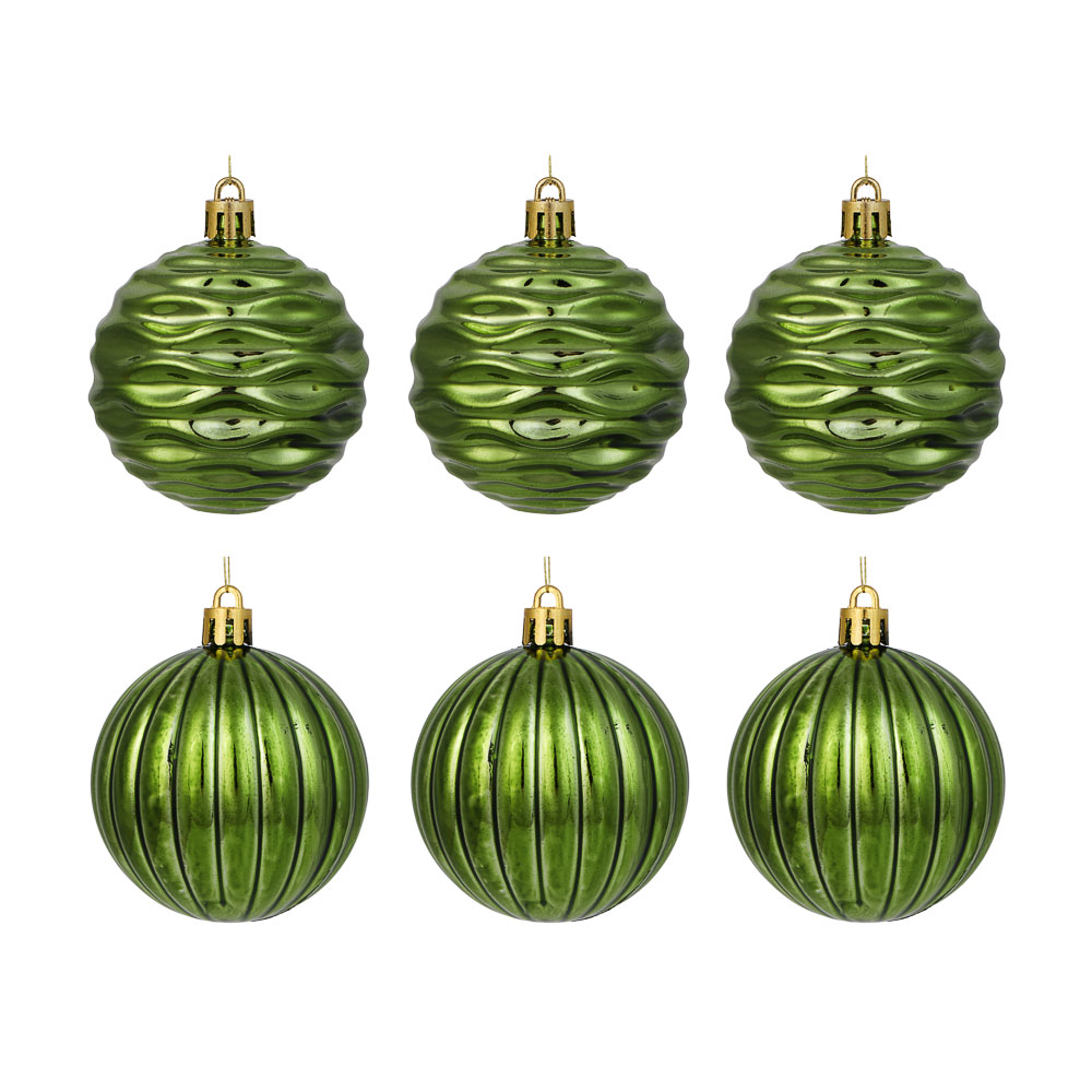 СНОУ БУМ Набор шаров 6 см, 6 шт, зеленый, 26-153, арт.№ 373-578