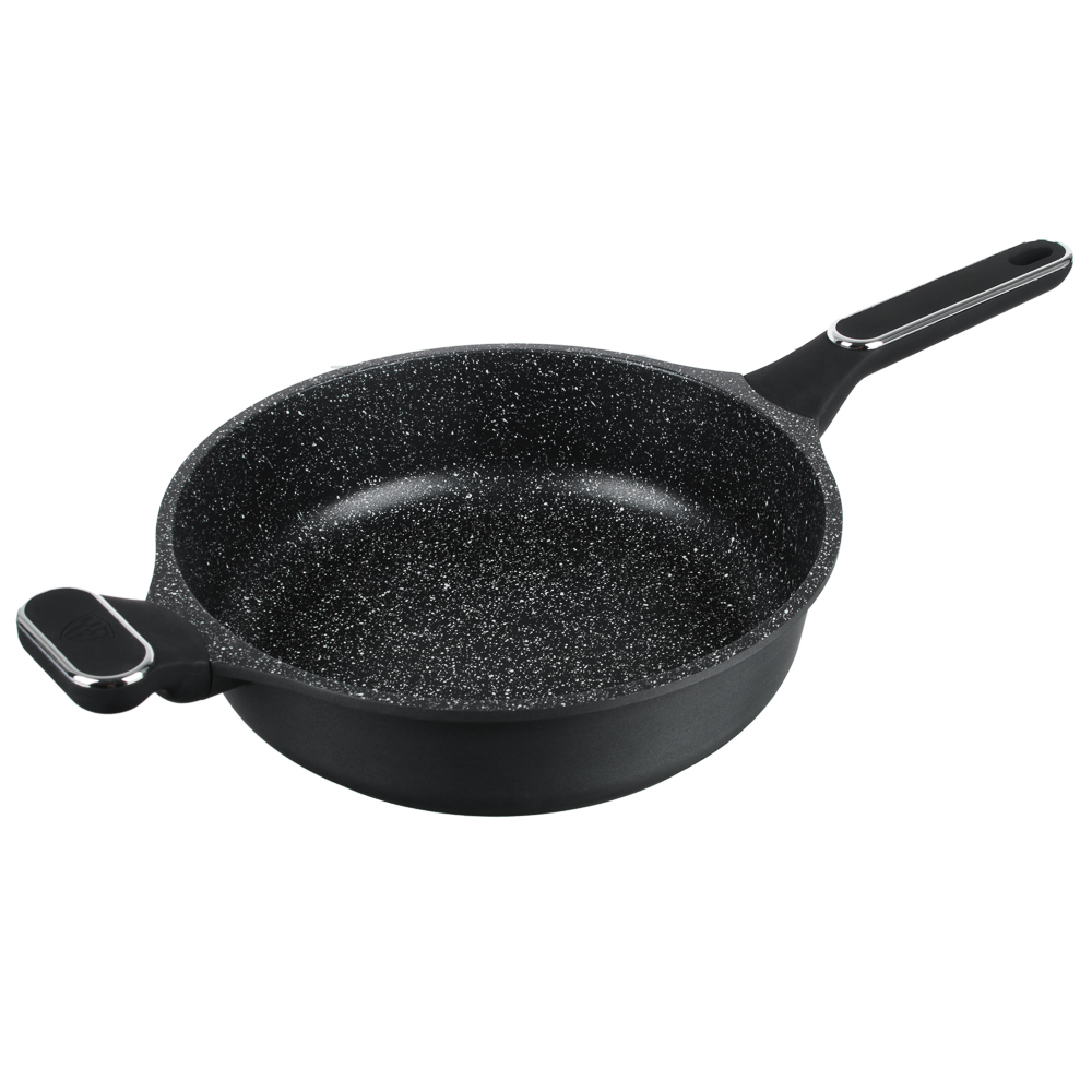 BY COLLECTION Сотейник литой, d=28см, антипригарное покрытие мрамор, индукция, арт.№ 846-567