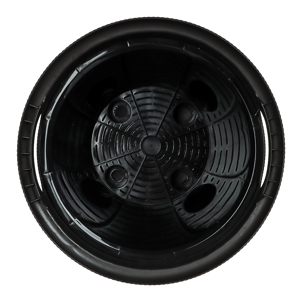 Кашпо InGreen Rattan D 380мм 30л с внутренним горшком 16 л, Горький шоколад, арт.№ 164-354