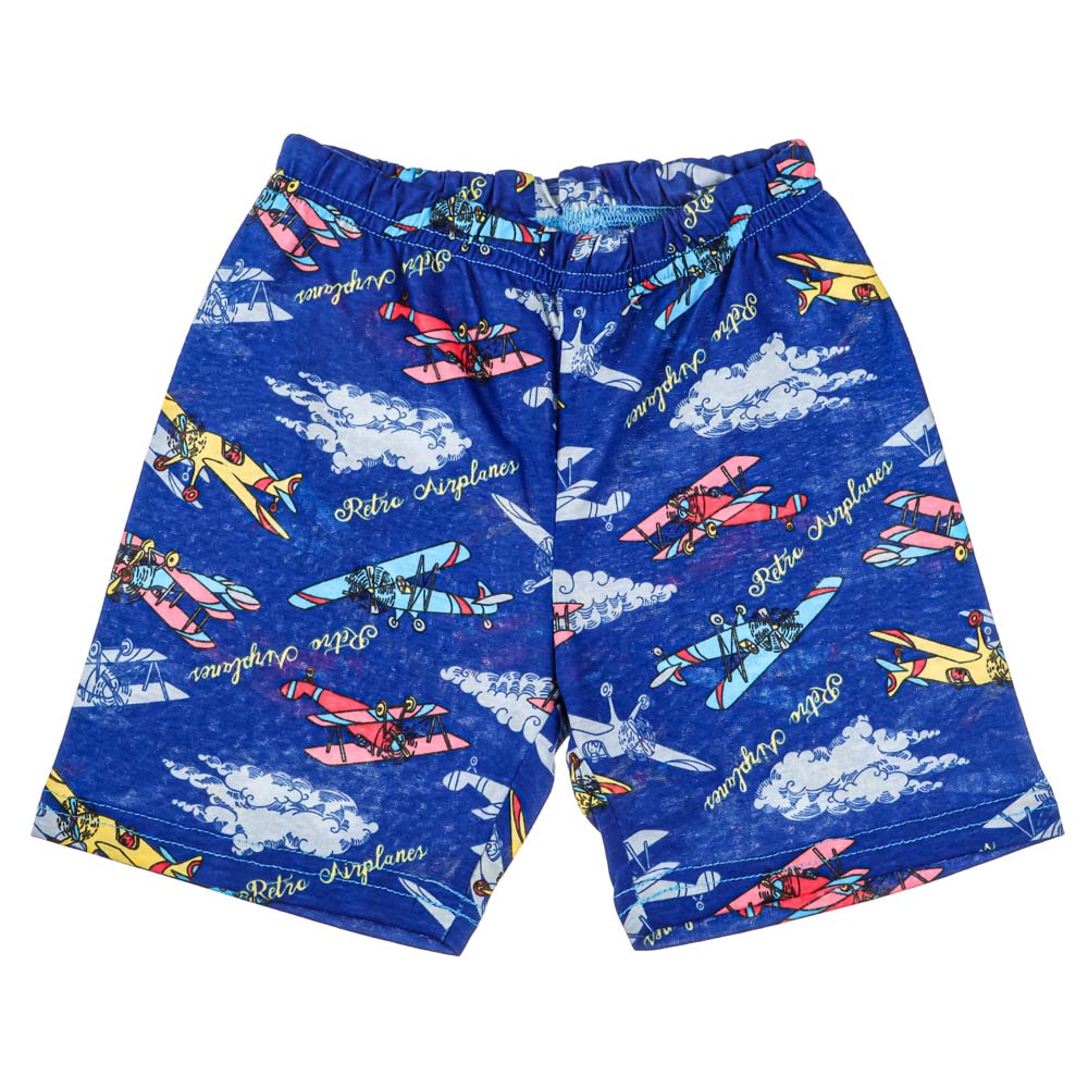 Пижама детская с коротким рукавом (футболка и шорты), р.104-128, 100% хлопок, два дизайна, арт.№ 354-203