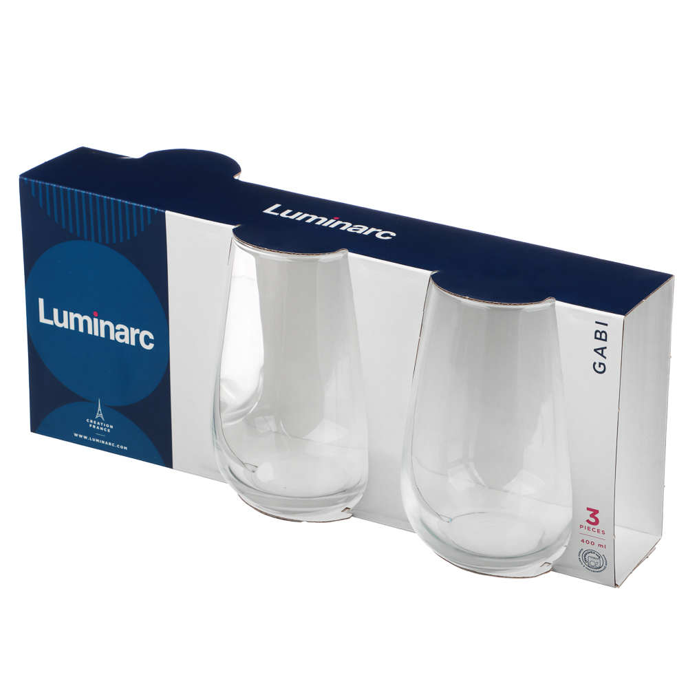 LUMINARC Габи Набор стаканов высоких 3шт 400мл, стекло, арт.№ 878-670