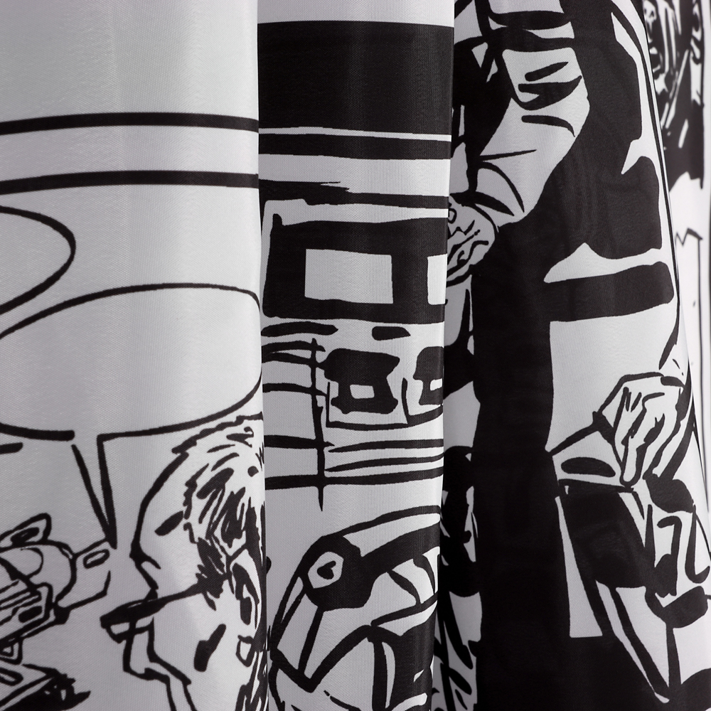 BY Русские Супергерои Шторка для ванной, с утяжелителем, полиэстер 90 г/м2, 180x180см, комикс, арт.№ 461-623