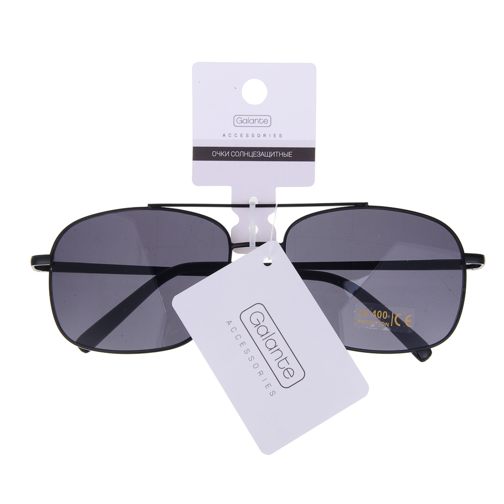 GALANTE Очки солнцезащитные, пластик, металл, 150x46мм, 2 цвета, арт.№ 304-512