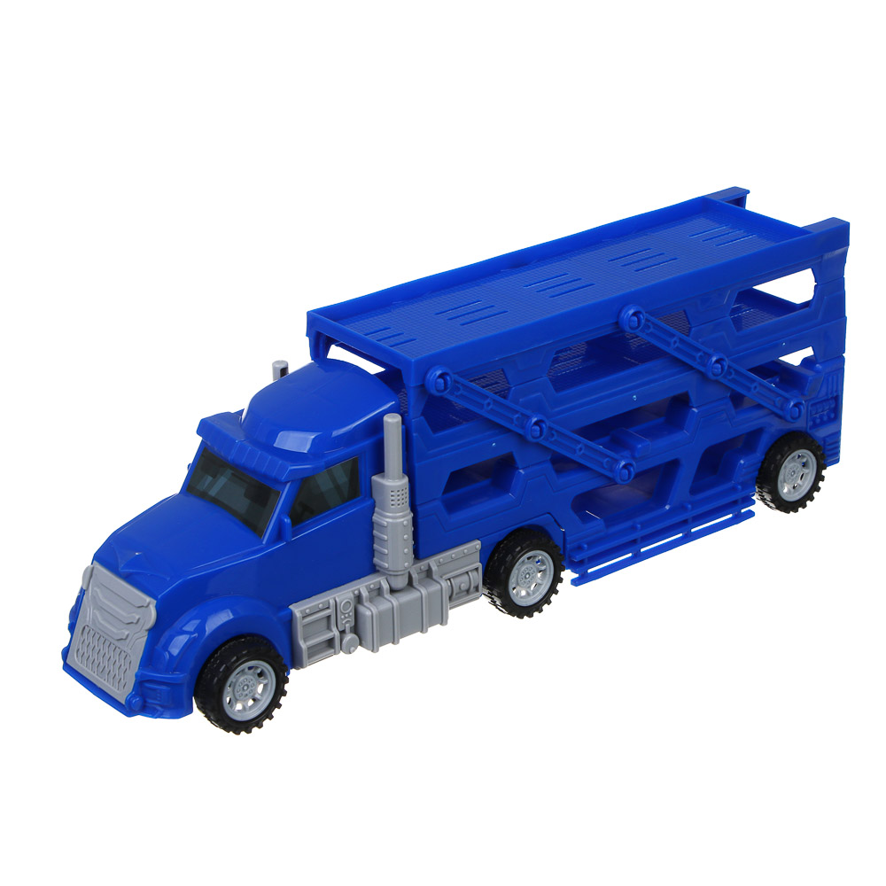 ИГРОЛЕНД Автовоз с треком, 3 машинки, металл, PP, 33,5х13х8,5 см, 3 дизайна, арт.№ 276-175