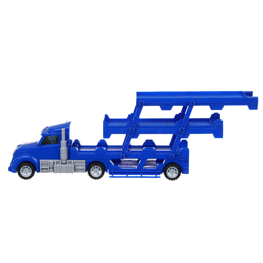 ИГРОЛЕНД Автовоз с треком, 3 машинки, металл, PP, 33,5х13х8,5 см, 3 дизайна, арт.№ 276-175