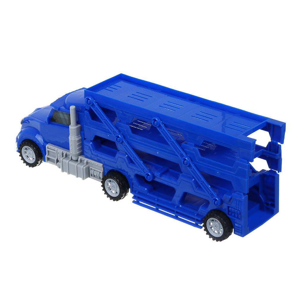 ИГРОЛЕНД Автовоз с треком, 3 машинки, металл, PP, 33,5х13х8,5 см, 3 дизайна, арт.№ 276-175