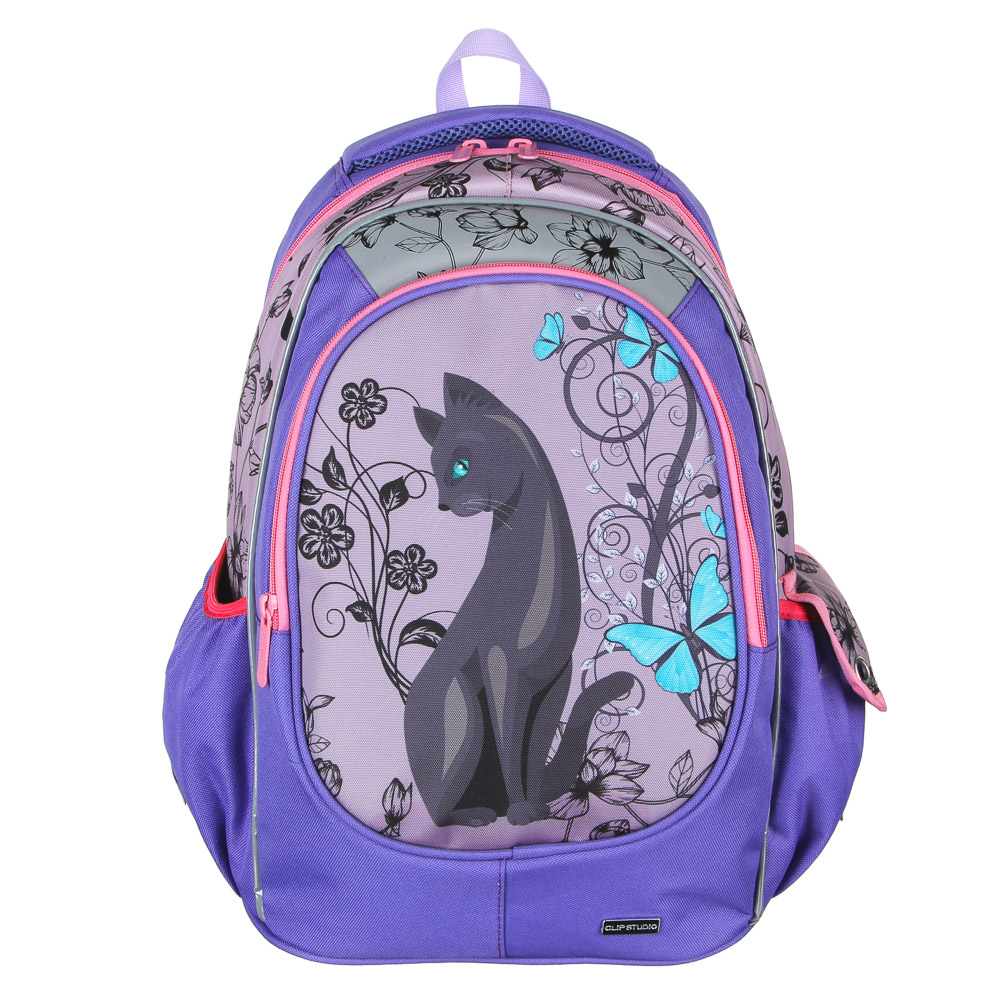 Мэджик Кэт Рюкзак подростковый, 44х34х23см, ПЭ,2 отделения,2 кармана, уплотненные спинка и лямки, арт.№ 254-248