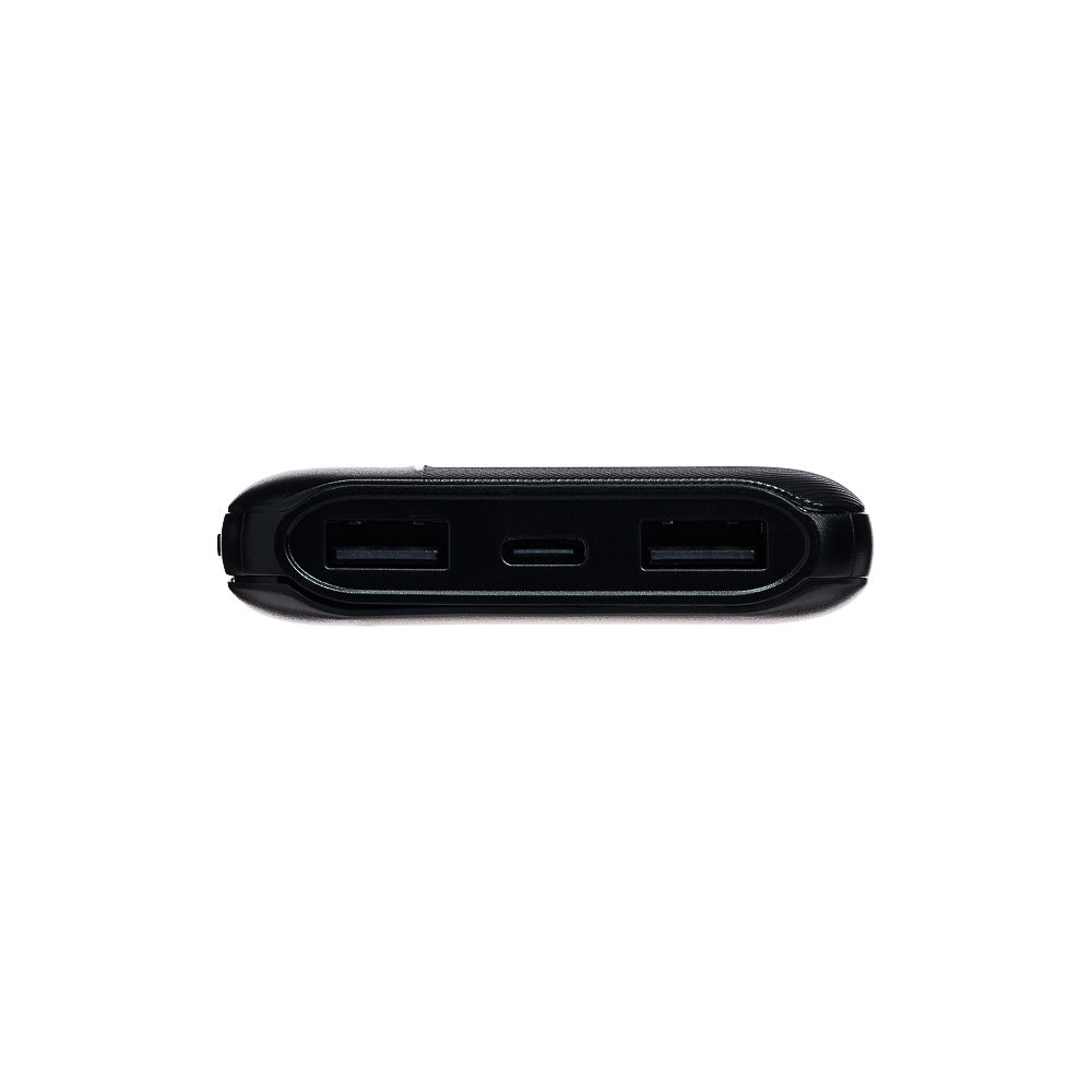 Аккумулятор мобильный FORZA 10000мАч, 2xUSB-A, 1xUSB-C, 1xMicro-USB, ребристый, 10W, черный, арт.№ 031-112