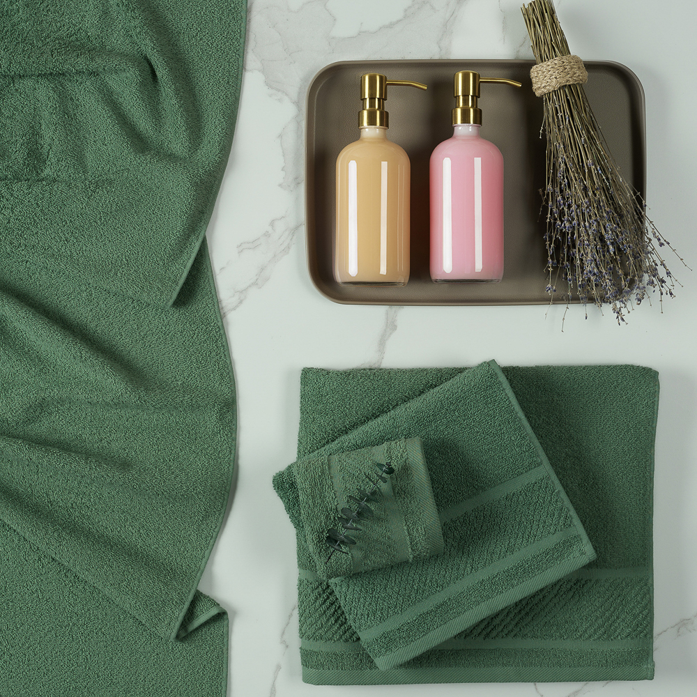 PROVANCE Виана Полотенце махровое, 100% хлопок, 50х90см, зеленый, арт.2, арт.№ 484-113