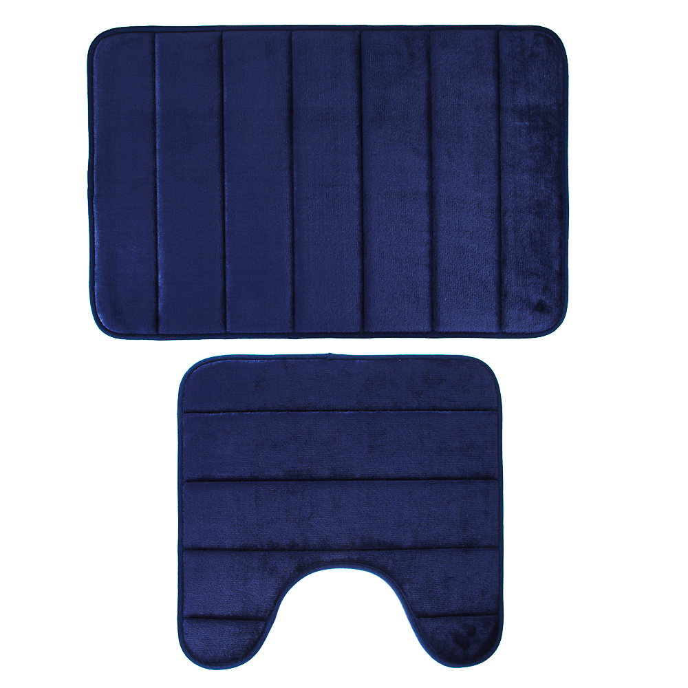 VETTA Набор ковриков для ванной и туалета, фланель, 45x70см + 45x45см, "Нежность", 4 цвета, арт.№ 462-692